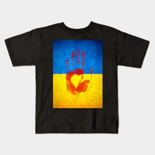 Ukraine - Bloody Hand Kids T-Shirt